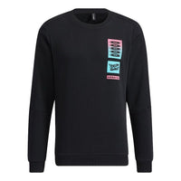 Men's adidas neo U Radio W Swt Casual Sports Round Neck Pullover Black HG9046