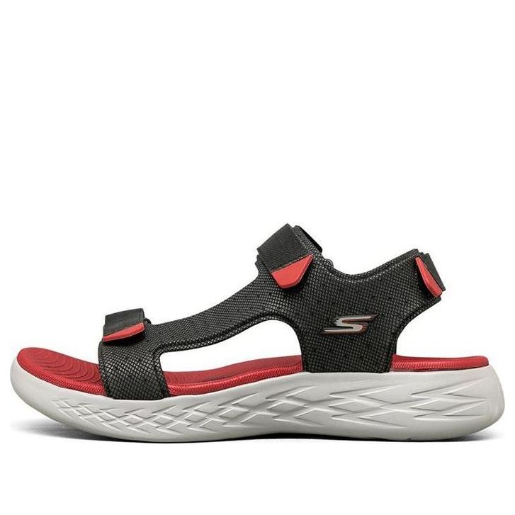 Skechers On The Go 600 Velcro Sandals Black/Red 55383-BKRD