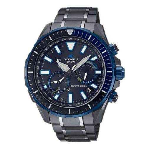 CASIO Male OCEANUS Japan / South Korea Fashion Sapphire Crystal Mens Black Analog OCW-P2000B-1AJF