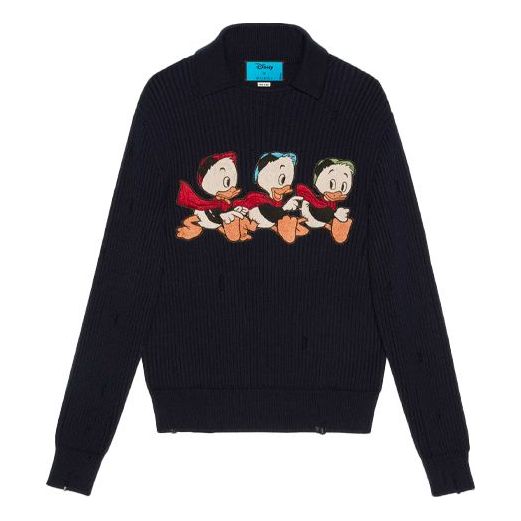 Gucci x Disney SS21 Cotton-Wool-Blend Turtleneck Sweater For Men Navy 645287-XKBPD-4330