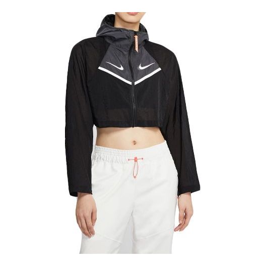 (WMNS) Nike Sportswear Woven Jacket Black CT0765-010
