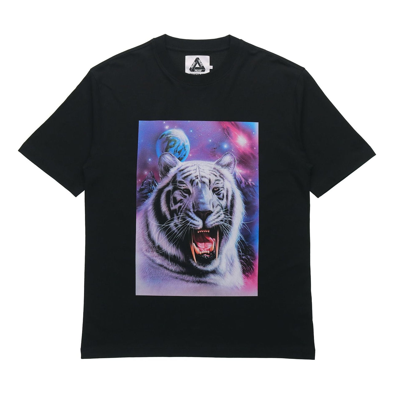 PALACE x AMG Crossover T-Shirt Black White Pattern Back Logo Printing Short Sleeve Unisex P20AMGTS004