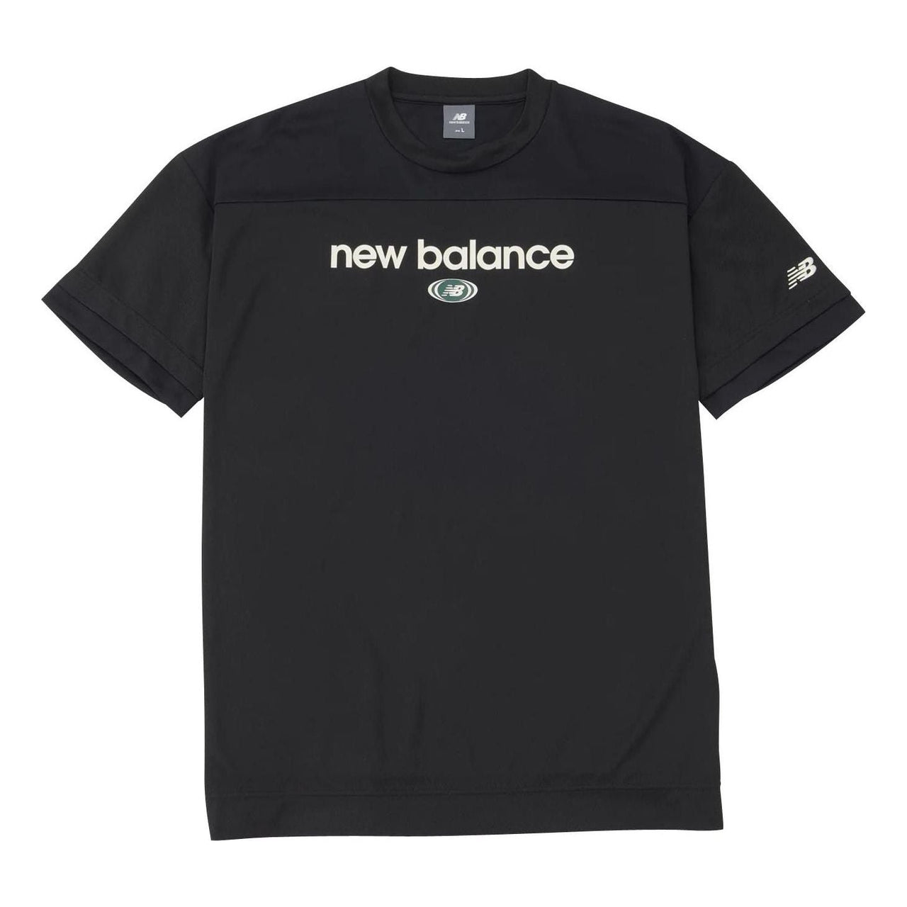 New Balance Linear Logo Honeycomb Mesh T-shirt 'Black' AMT45072-BK