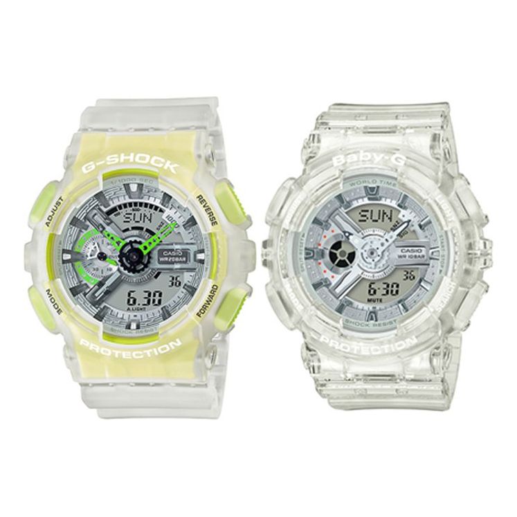 CASIO G-Shock Analog-Digital 'White' GA-110LS-7A&BA-110CR-7A