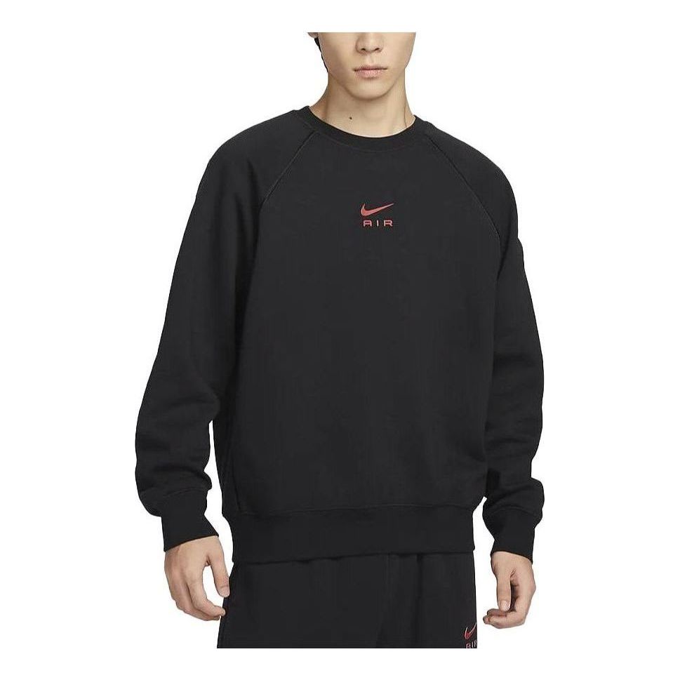 Nike Air Fleece Crewneck 'Black Red' FB7204-010