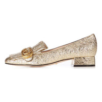 (WMNS) Gucci Marmont Metallic Mid-Heel Pumps 'Platinum' 453480-DKT00-7100