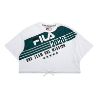 FILA FUSION Loose Dropped Shoulder Sleeves Short Sleeve White T11W032101F-WT