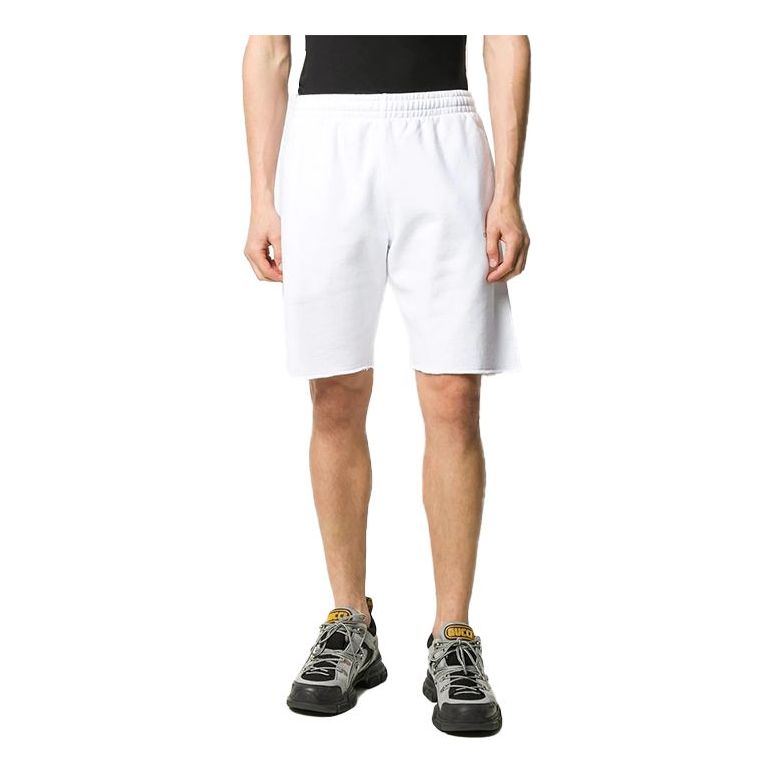 Off-White FW20 Caravaggio Printing Sports Shorts Men White OMCI006E20FLE0050110