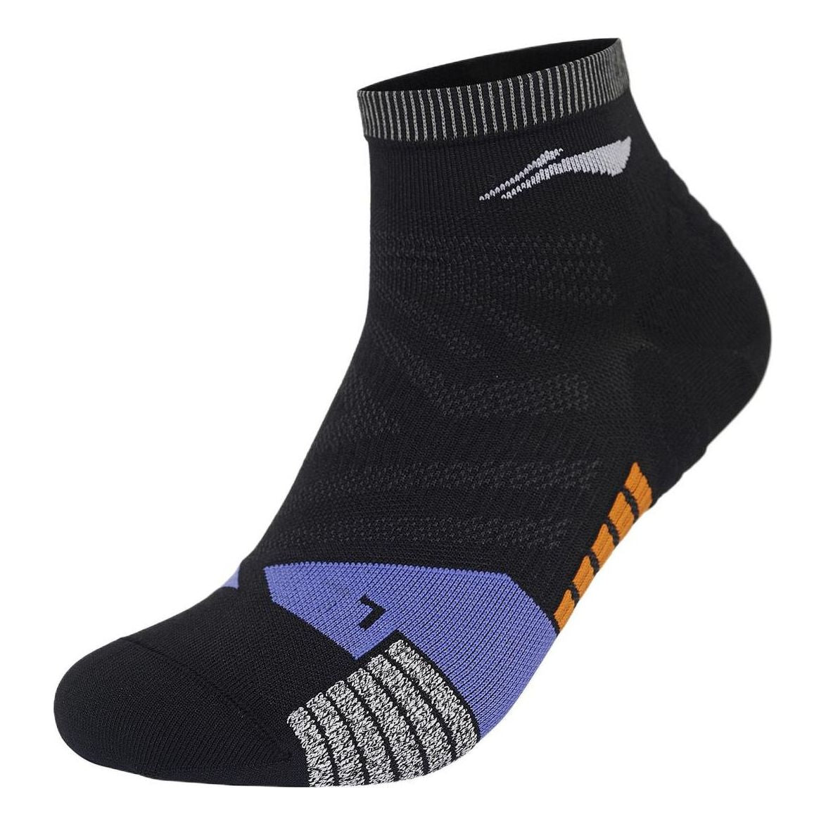 Li-Ning Running Short Socks 'Black Purple' AWSS235-1