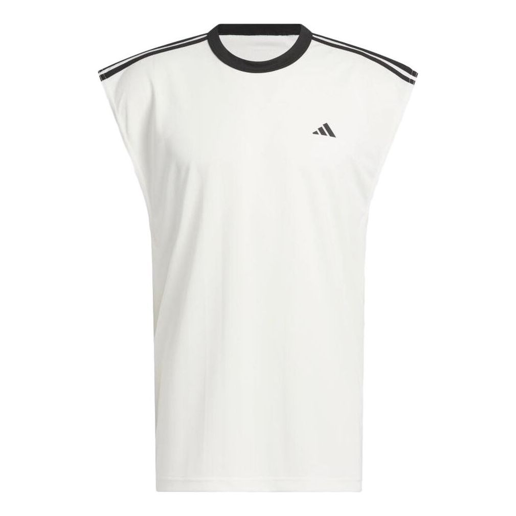 adidas Basketball All-World Sleeveless Tee Asia Sizing 'White Black' IN2572