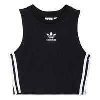 (WMNS) adidas originals Crop Tank Short Sleeveless Vest Black CY4745