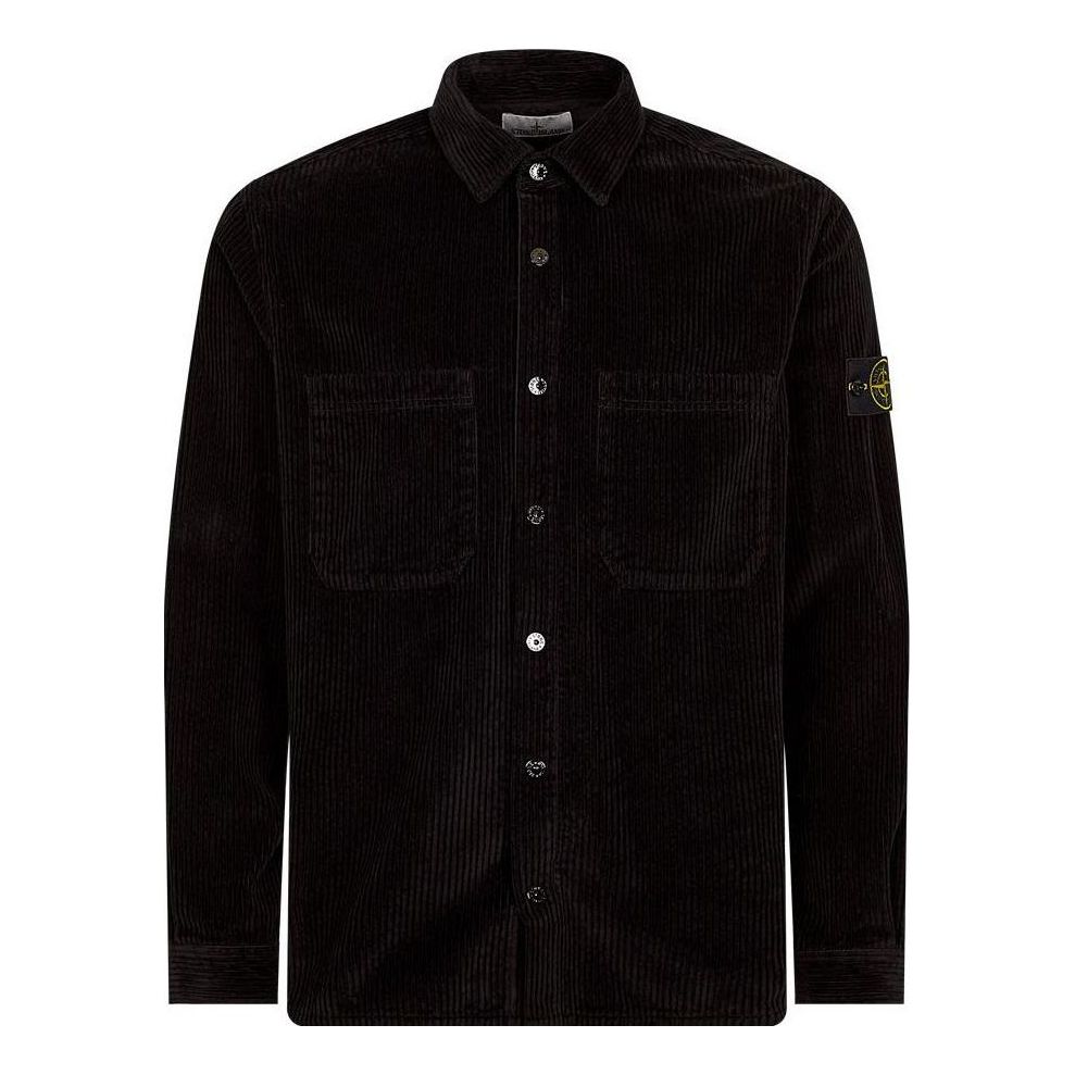 STONE ISLAND Corduroy 400TC Overshirt 'Black' 791511311-V0029
