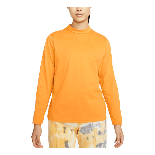 (WMNS) Nike Sportswear Dri-FIT ADV Tech Pack Solid Color Breathable Half Turtleneck Long Sleeves Yellow T-Shirt DD4629-738