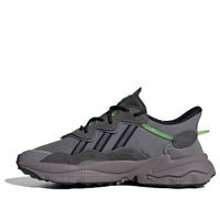 (GS) adidas originals Ozweego J Shoes 'Grey Black Green' FX5186