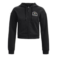 (WMNS) Under Armour Project Rock Heavyweight Terry Family Full-Zip Jacket 'Black' 1379002-001