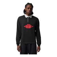 Jordan Flight Essentials Rugby T-Shirt 'Black University Red' IM9148-010