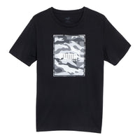 PUMA Box Logo Camo Lifestyle T-shirt 'Black' 683438-01