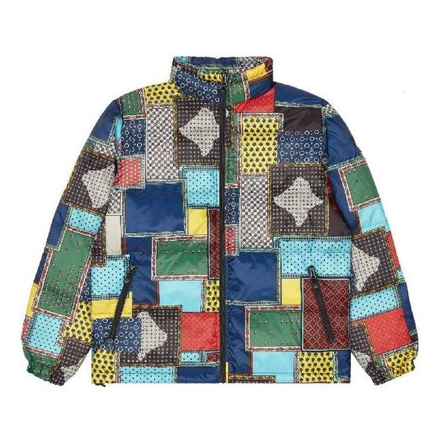 Stussy Puffer Patchwork Jacket 'Multicolor ' 115485