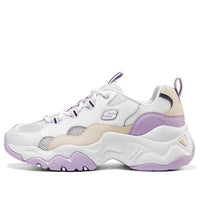 (WMNS) Skechers D'Lites 3.0 low running Shoes GS White/Purple 896008-WLV