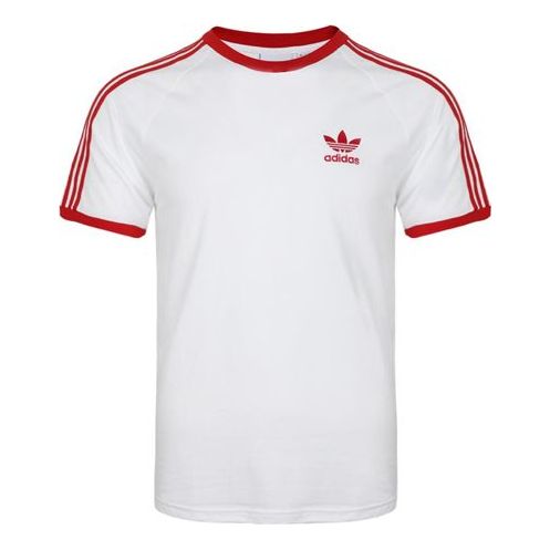 adidas originals Logo Sports Round Neck Short Sleeve White DY1533
