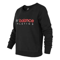 (WMNS) New Balance Essentials Icon Crew 'Black Red' AWT01559-BK