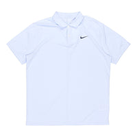 Nike Dri-fit Victory Logo Quick Dry Breathable Sports Short Sleeve Polo Shirt Light Blue BV0355-407