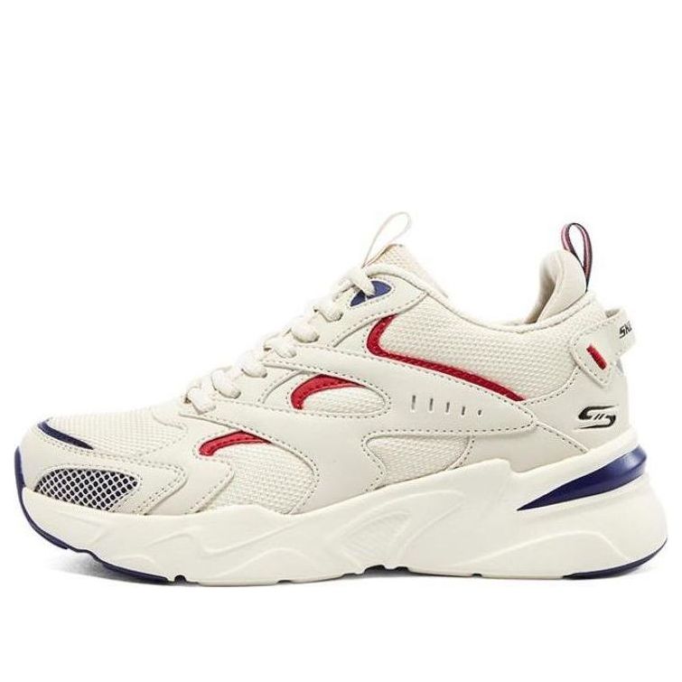 (WMNS) Skechers Bob's Bamina 'Beige Red Blue' 117361-NTNV