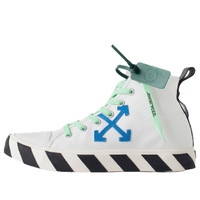 Off-White Mid-Top Vulcanized Canvas Sneaker 'White Blue Green Black' OMIA119F22FAB0010146