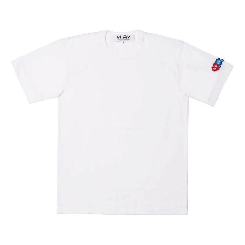 (WMNS) COMME des GARCONS PLAY FW25 Double Heart T-Shirt 'White' AZ-T327-051-3