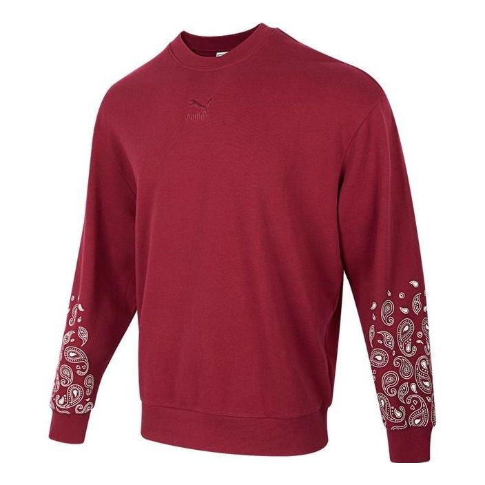 PUMA Paisley Graphic Crew 'Burgundy' 539522-21
