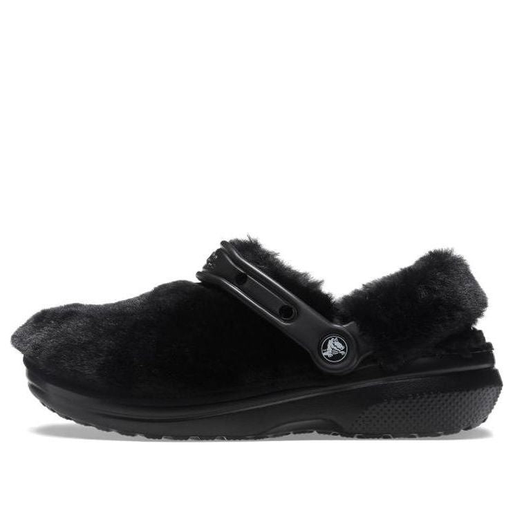 Crocs Classic Fur Sure Slip On Clogs 'Black' 207303-001