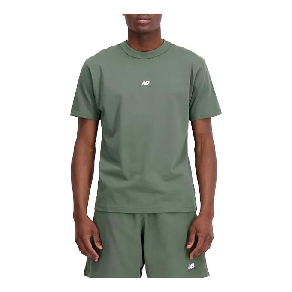 New Balance Athletics Remastered Graphic Cotton Jersey Short Sleeve T-shirt Asia Sizing 'Deep Olive Green' MT31504-DON