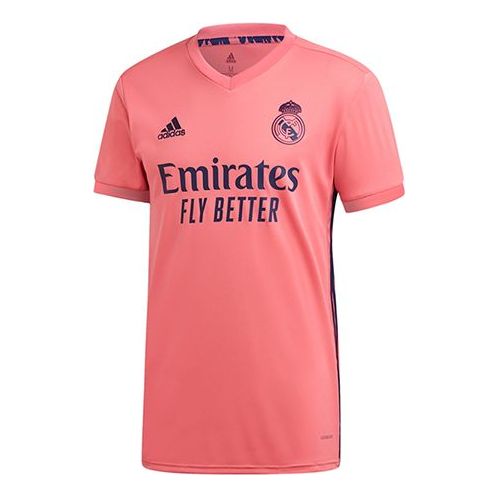 Men's adidas 20-21 Season Real Madrid Away Short Sleeve T-Shirt Jersey Pink GI6463
