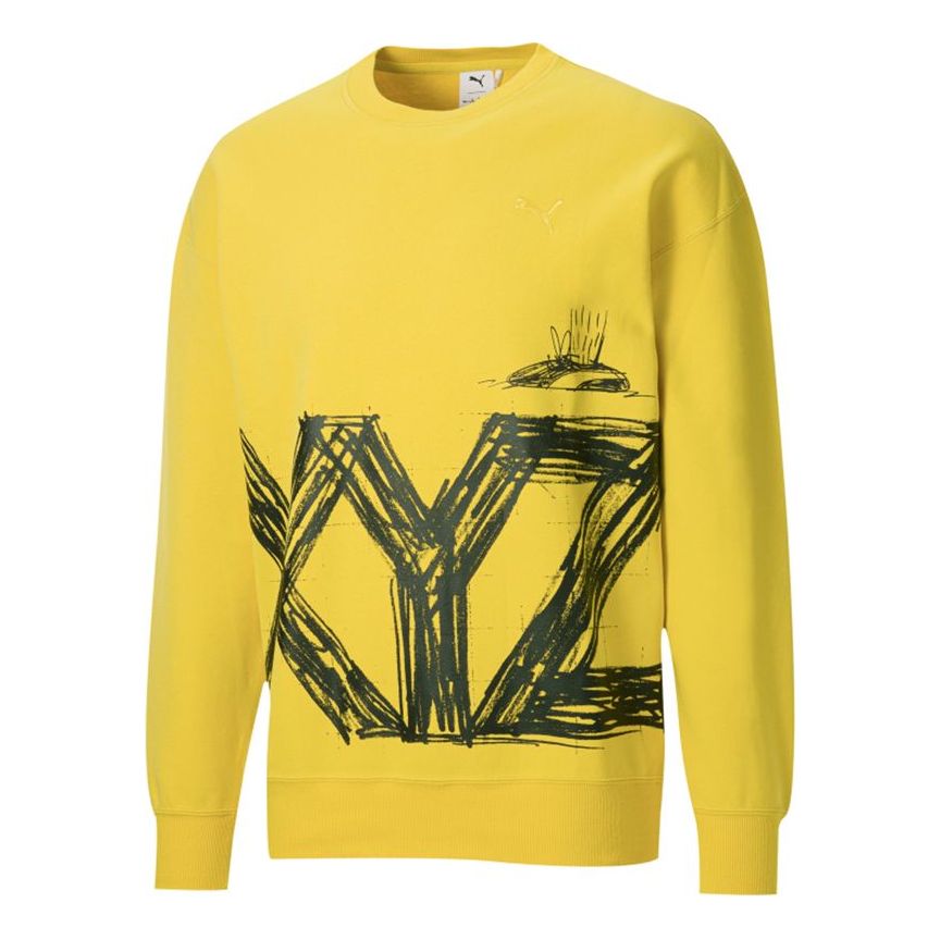 PUMA x Michael Lau Crossover Casual Sports Round Neck Yellow 530358-79