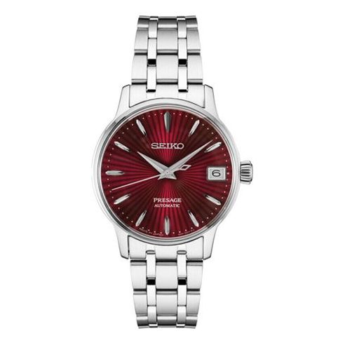 SEIKO PRESAGE Series Mechanical Silver/Red SRP853J1