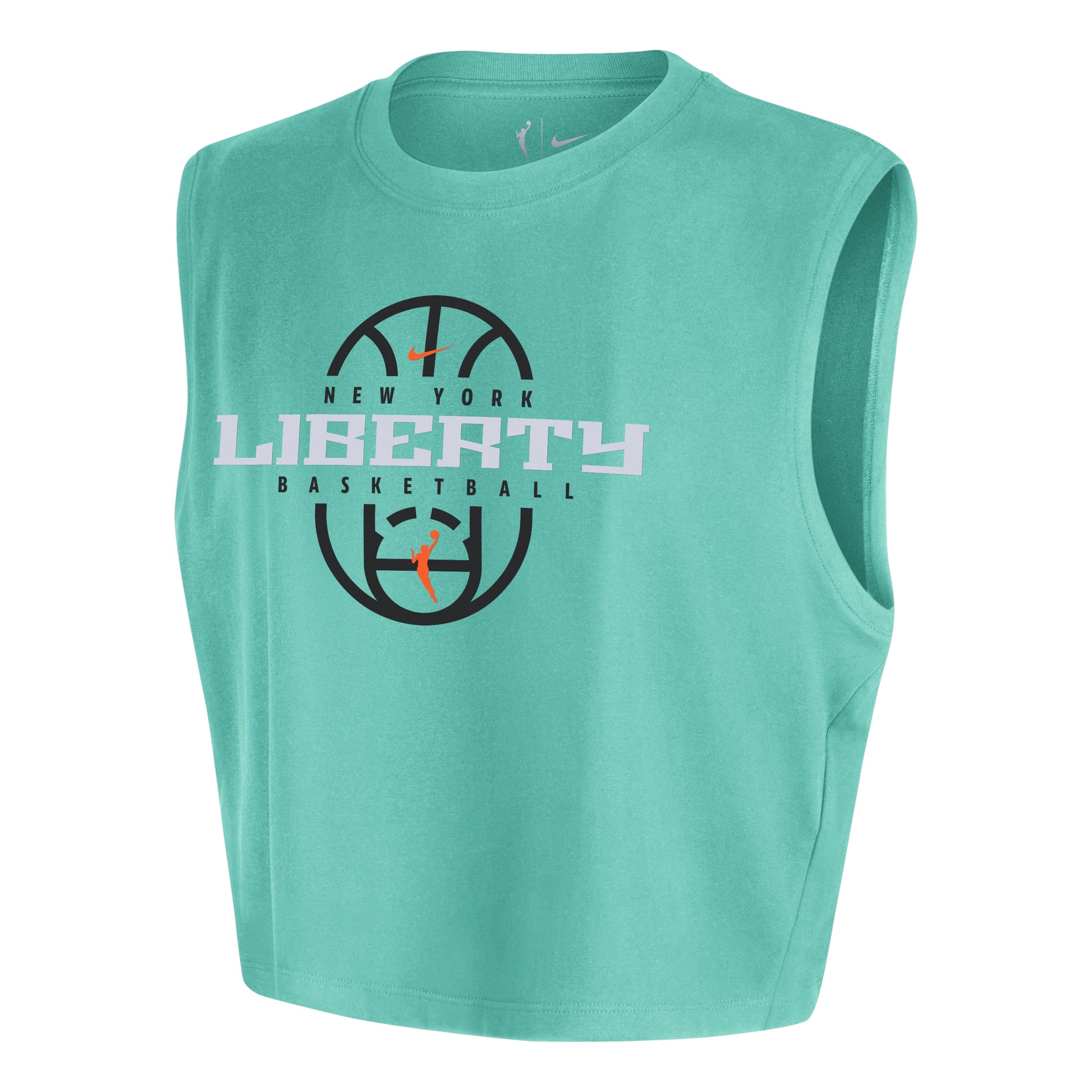 (WMNS) Nike New York Liberty WNBA Authentic Cropped T-Shirt 'Mint' IQ8214-356