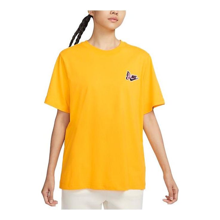 (WMNS) Nike Butterfly T-Shirt 'Yellow' FD2548-739