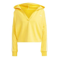 (WMNS) adidas Originals V-Neck Short Hoodie 'Gold' IC8520