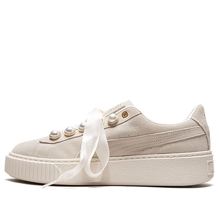 (WMNS) PUMA Suede Platform Bling 'Beige' 366688-02