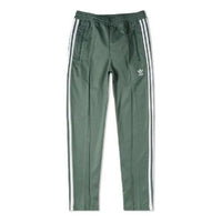 adidas originals Beckenbauer Tp Solid Color Stripe Straight Sports Pants Green DH5818