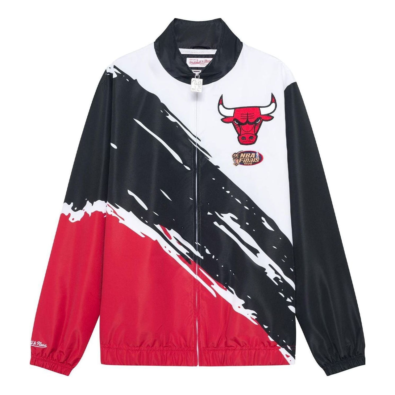 Mitchell & Ness x NBA Chicago Bulls Full-Zip Windbreaker Jacket 'Black' OJZP3414-CBUYYPPPMTWH