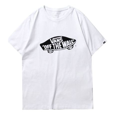 Vans Off The Wall Classic Printing Short Sleeve Couple Style White VN0A4MM7WHT
