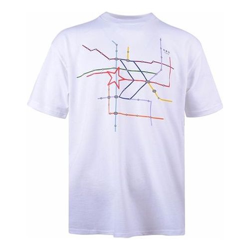 Men's Converse Logo Printing Short Sleeve White 10020851-A01