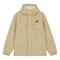 New Balance Logo Sports Hooded Jacket Khaki AMJ14337-HNA