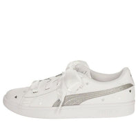 (WMNS) PUMA Smash V2 Ribbon Retro Low Tops Casual Skateboarding Shoes White 370782-02