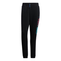 Men's adidas neo Radio W TP Multi-Color Logo Sports Pants/Trousers/Joggers Black HG9042