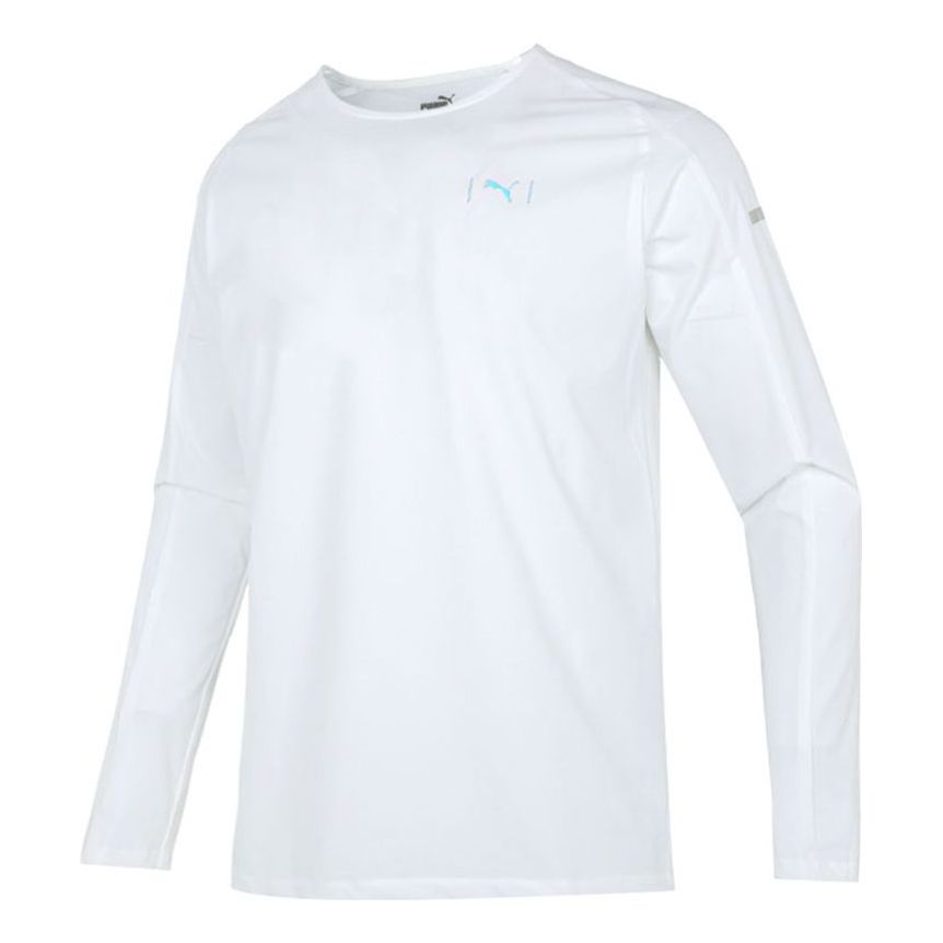 PUMA Running Training Loose Breathable Long Sleeves White 521010-02