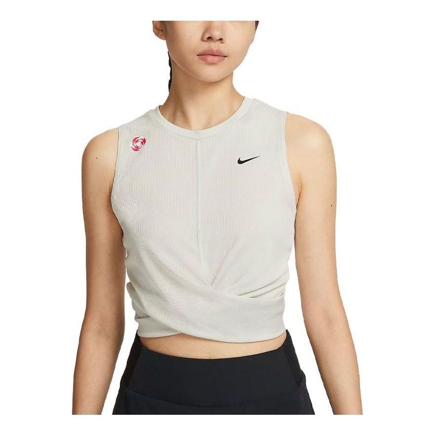 (WMNS) Nike AS NK DF Tank Crop GCEL 'Beige' FQ0697-072