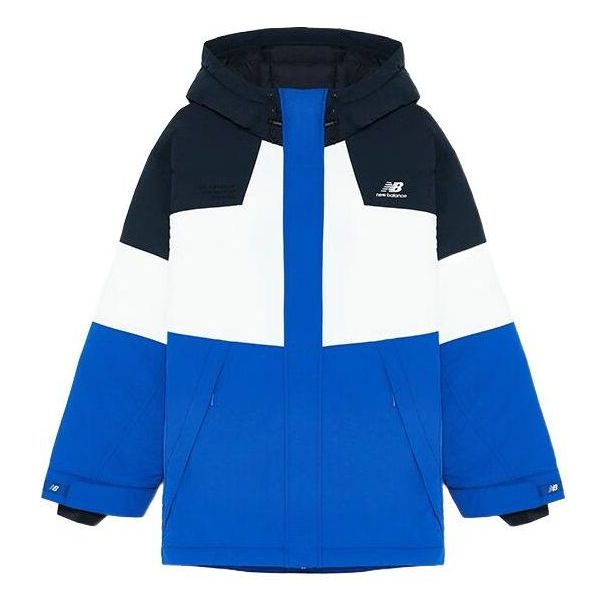 New Balance Color Block Windbreaker 'Blue White Black' 5PC44593-NV