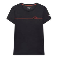 (WMNS) FILA Back Stripe Pattern Printing Short Sleeve Blue F11W021108G-NV